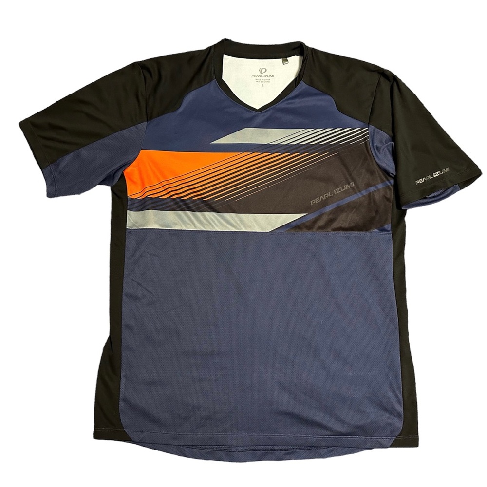 Pearl Izumi Men’s MTB Mesh/Poly SS Jersey Size L Blue/Black/Orange